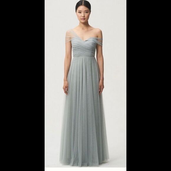 Jenny Yoo Julia Morning Mist Tulle Dress 1853 - Picture 2 of 9